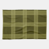 Serviettes de cuisine de plaid de vert olive (Horizontal)
