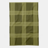Serviettes de cuisine de plaid de vert olive (Vertical)