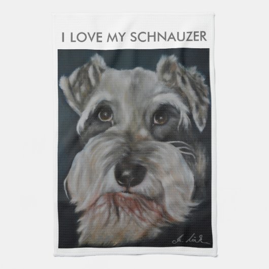 Serviettes de cuisine de Schnauzer (Vertical)