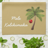 Serviettes de cuisine de vacances Mele Kalikimaka (Plié)