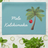 Serviettes de cuisine de vacances Mele Kalikimaka (Plié)
