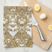 Serviettes de cuisine décoratives en or (Quart Plié)