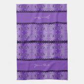 Serviettes de cuisine décoratives violettes (Vertical)