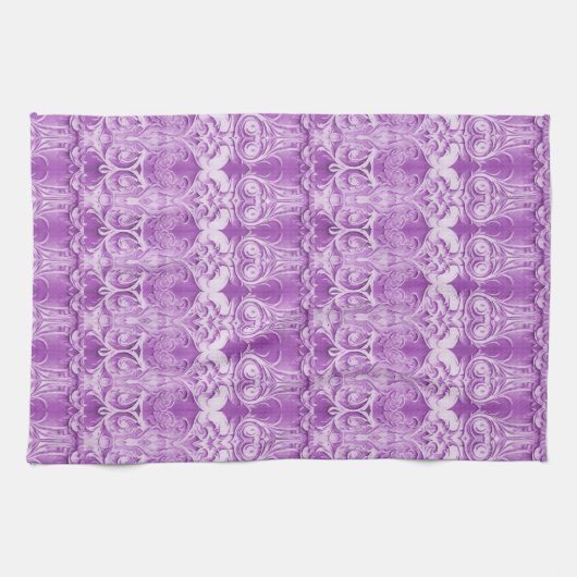 Serviettes de cuisine décoratives violettes (Horizontal)
