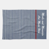 Serviettes De Cuisine Denim Avec Citation Modèle (Horizontal)