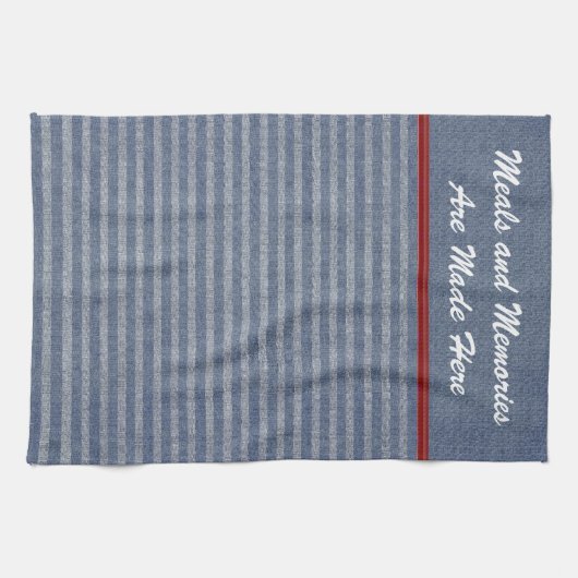 Serviettes De Cuisine Denim Avec Citation Modèle (Horizontal)