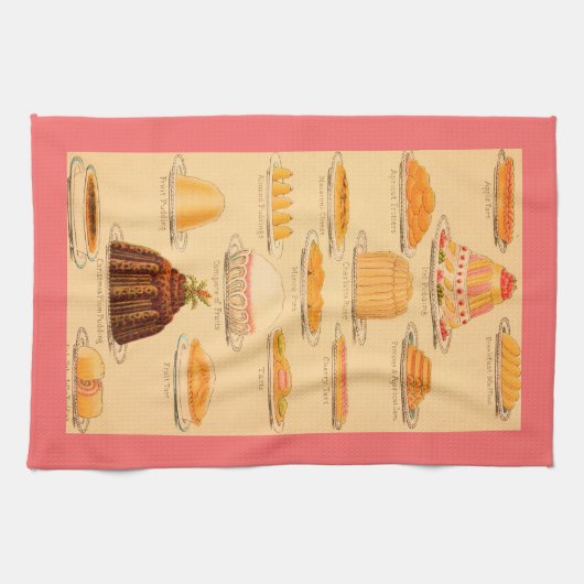 Serviettes de cuisine desserts vintages (Horizontal)