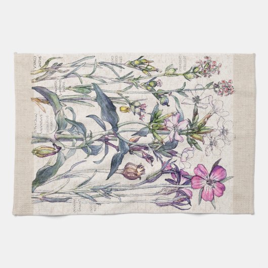 Serviettes de cuisine douces de fleurs de fleurs (Horizontal)