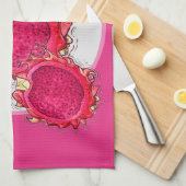 Serviettes de cuisine Dragon Fruit (Quart Plié)
