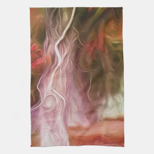 Serviettes de cuisine Dream Light Red Tree (Vertical)