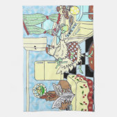 Serviettes de cuisine drôles de poulet (Vertical)