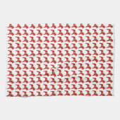 Serviettes de cuisine du Cheval Dala Rouge et Vert (Horizontal)