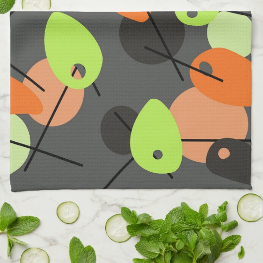 Serviettes de cuisine du milieu du siècle (Plié)