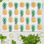 Serviettes de cuisine en ananas tropicaux (Plié)