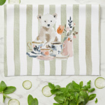 Serviettes de cuisine en aquarelle fantaisiste pou