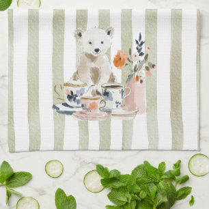Serviettes de cuisine en aquarelle fantaisiste pou