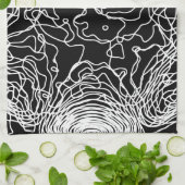 Serviettes De Cuisine En Fil Blanc (Plié)