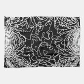 Serviettes De Cuisine En Fil Blanc (Horizontal)