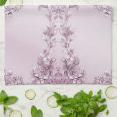 Serviettes de cuisine en Foliage rose (Plié)