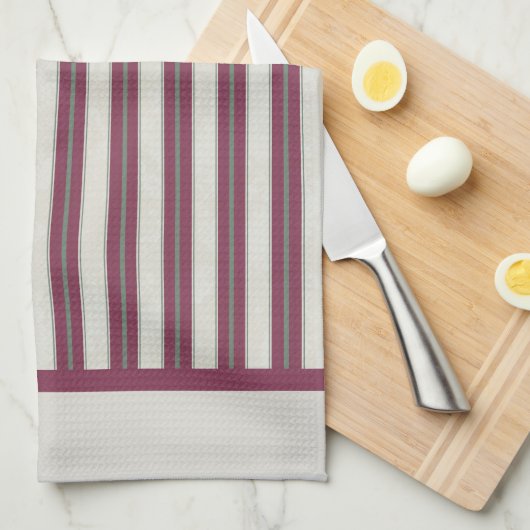 Serviettes De Cuisine En Maroon (Quart Plié)