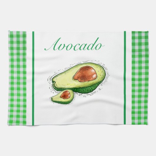Serviettes de cuisine en plaid Avocado (Horizontal)