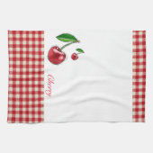 Serviettes de cuisine en plaid cerise (Horizontal)