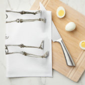 Serviettes de cuisine en squelette (Quart Plié)