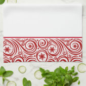 Serviettes de cuisine - Flammes de neige de Noël (Plié)