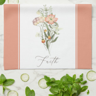 Serviettes de cuisine Fleurs sauvages foi & amour