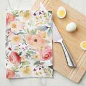 Serviettes de cuisine Floral Aquarelle (Quart Plié)