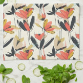 Serviettes de cuisine florales abstraites modernes (Plié)