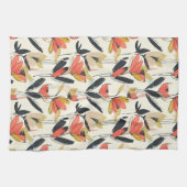 Serviettes de cuisine florales abstraites modernes (Horizontal)