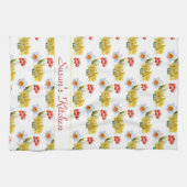 Serviettes de cuisine florales de fleurs de printe (Horizontal)