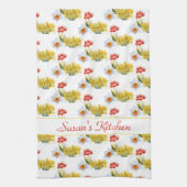 Serviettes de cuisine florales de fleurs de printe (Vertical)