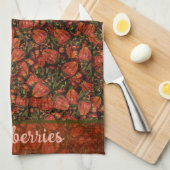 Serviettes de cuisine fraise (Quart Plié)