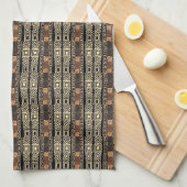 Serviettes de cuisine géométrique ethnique (Quart Plié)
