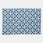 Serviettes de cuisine géométriques bleues du (Horizontal)