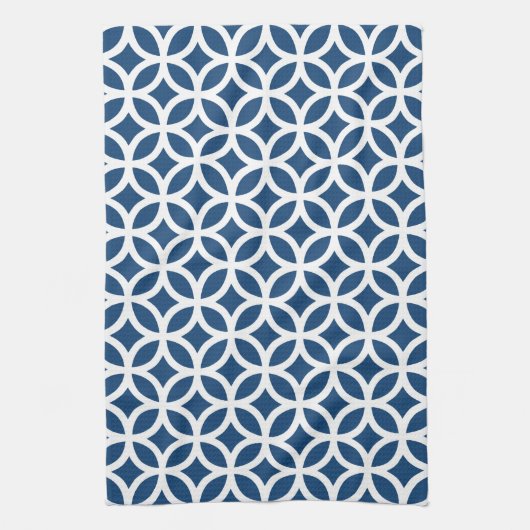 Serviettes de cuisine géométriques bleues du (Vertical)