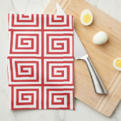 Serviettes de cuisine grecque Motif (Quart Plié)