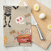 Serviettes de cuisine Halloween éffrayantes (Quart Plié)