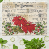 Serviettes de cuisine Holly pour Noël (Plié)