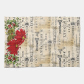 Serviettes de cuisine Holly pour Noël (Horizontal)