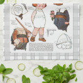 Serviettes de cuisine Images de vitage adoptables (Plié)
