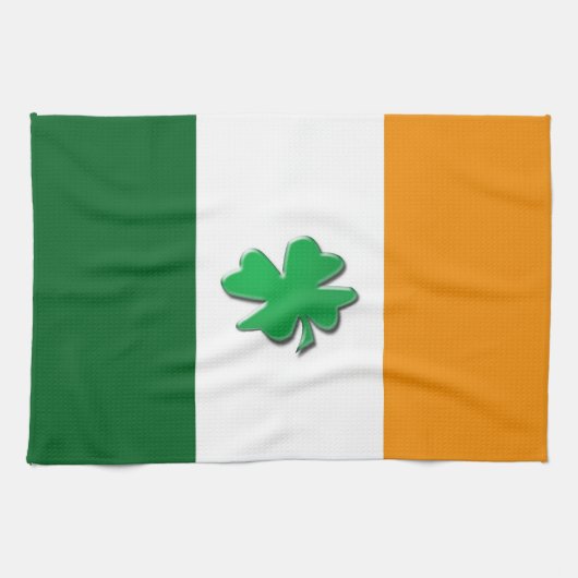 Serviettes de cuisine irlandaises de drapeau (Horizontal)
