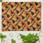 Serviettes de cuisine Jack-O-Lantern souriantes (Plié)