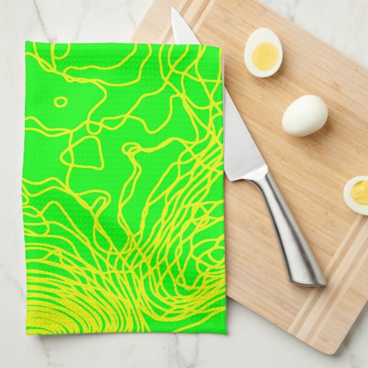 Serviettes De Cuisine Jaune (Quart Plié)