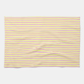 Serviettes de cuisine jaune et rose chaud (Horizontal)