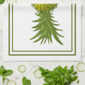 Serviettes de cuisine jaune et vert ananas (Plié)