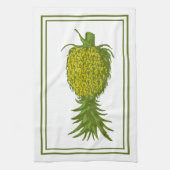Serviettes de cuisine jaune et vert ananas (Vertical)