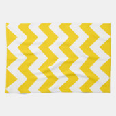 Serviettes de cuisine jaunes de zigzag de Chevron (Horizontal)